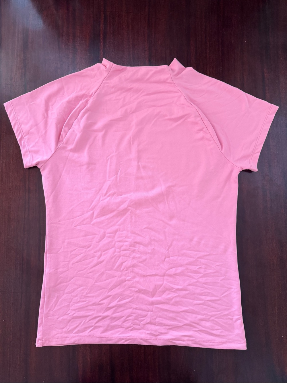 Zara Bubblegum Pink Mock Neck Stretch Top Womens L Minimalist